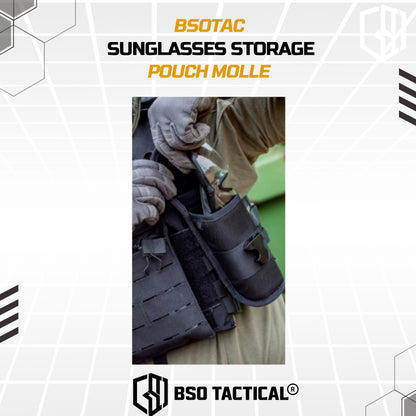 BSOTAC Tactical Sunglasses Storage Pouch Molle Clip Tempat Kacamata Multifungsi