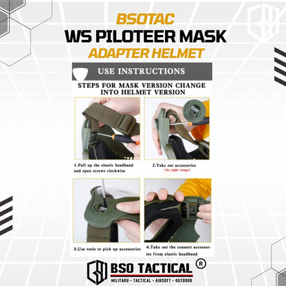 WoSport Piloteer Mask Adapted Fast Helmet