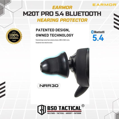 Earmor M20T PRO 5.4 Bluetooth Electronic Earplugs Hearing Protection ORIGINAL Earbuds Earphone Wireless Green Tws Headset