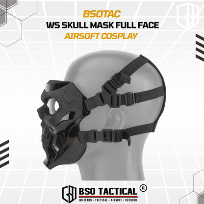 WoSport Masker Full Face Tactical Mask Skull Cosplay Tengkorak Mask Motorcycle