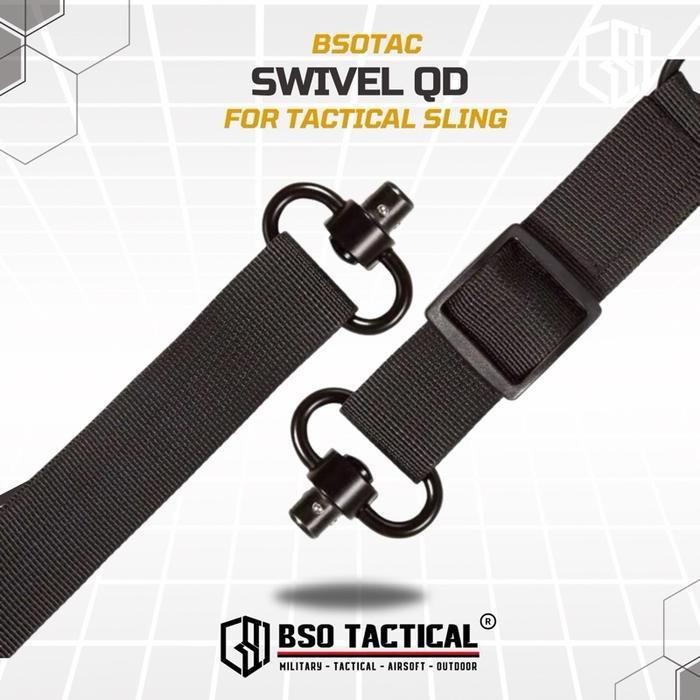 BSOTAC Swivel QD untuk Sling dengan Kaitan Sling Ring QD Quick Release Button Alloy