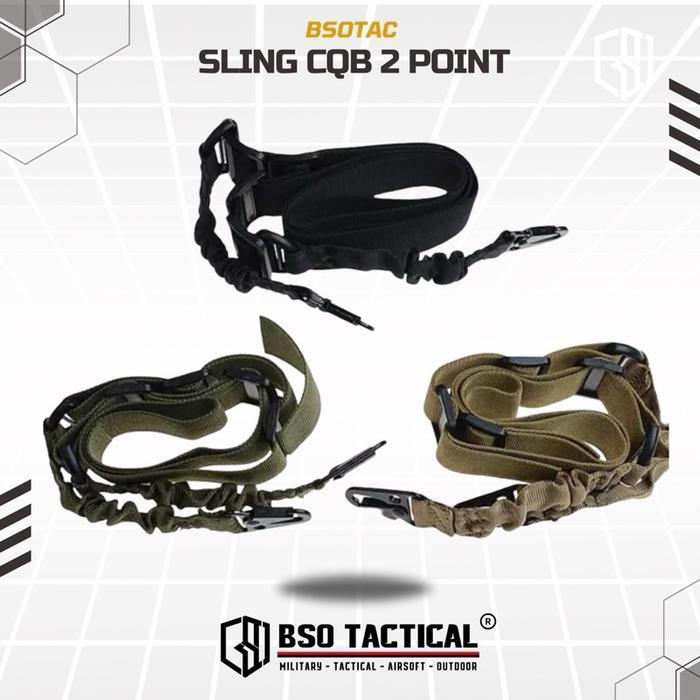 Tali Sandang CQB Sling Dual-Point Nylon Multi-Function 2 Two Point Tactical Adjustable Strap
