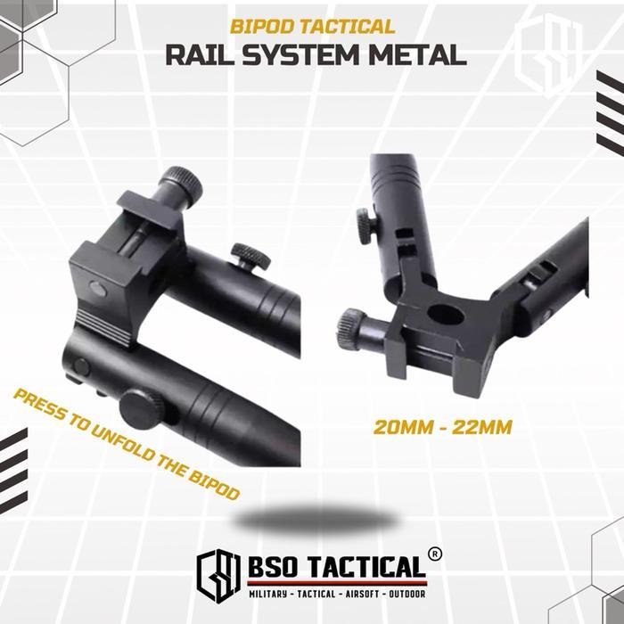Bipod Airsoft Tactical Streamline Rail Mount Bipod Metal