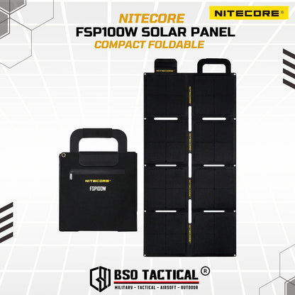 NITECORE FSP100 Solar Panel Portable Foldable High Efficiency 100W IPX5