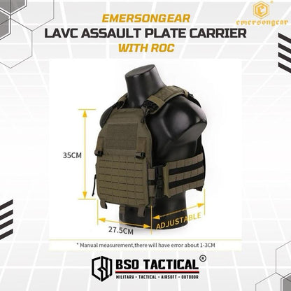 Rompi Tactical Vest Emerson Blue Label LAVC Assault ROC Plate Carrier ORI Outdoor Gym Fitness Running Hyrox