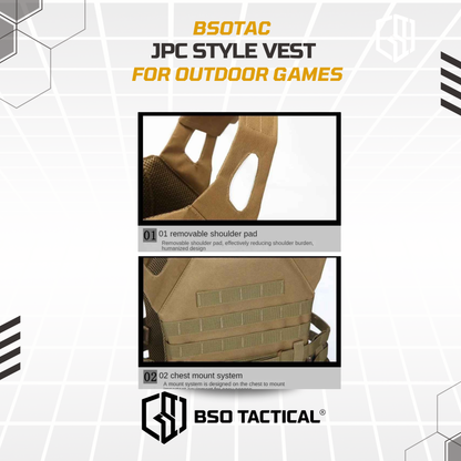 Rompi Olahraga JPC ACM Tactical Molle Vest Body Protection Lighweight Outdoor Gym Fitness Hyrox Outdoor Sport