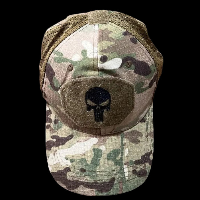 Topi Velkro Punisher Tactical Outdoor Mesh Hat Ripstop Allsize
