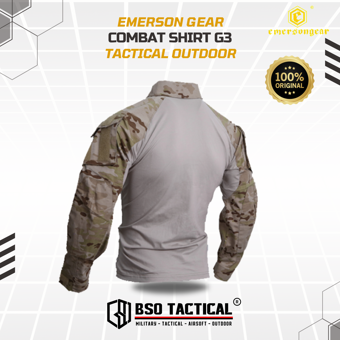 Emerson Gear Combat Shirt Tactical G3 Outdoor Shirt Baju Olahraga Luar Ruangan Gaya Taktis