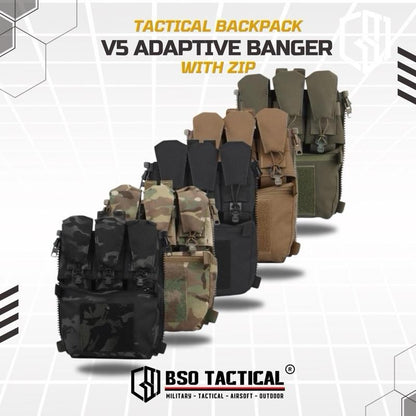 Tas Ransel Belakang FCPC Style V5 Back Back Panel Adaptation Banger Pouch Backpack ZIP