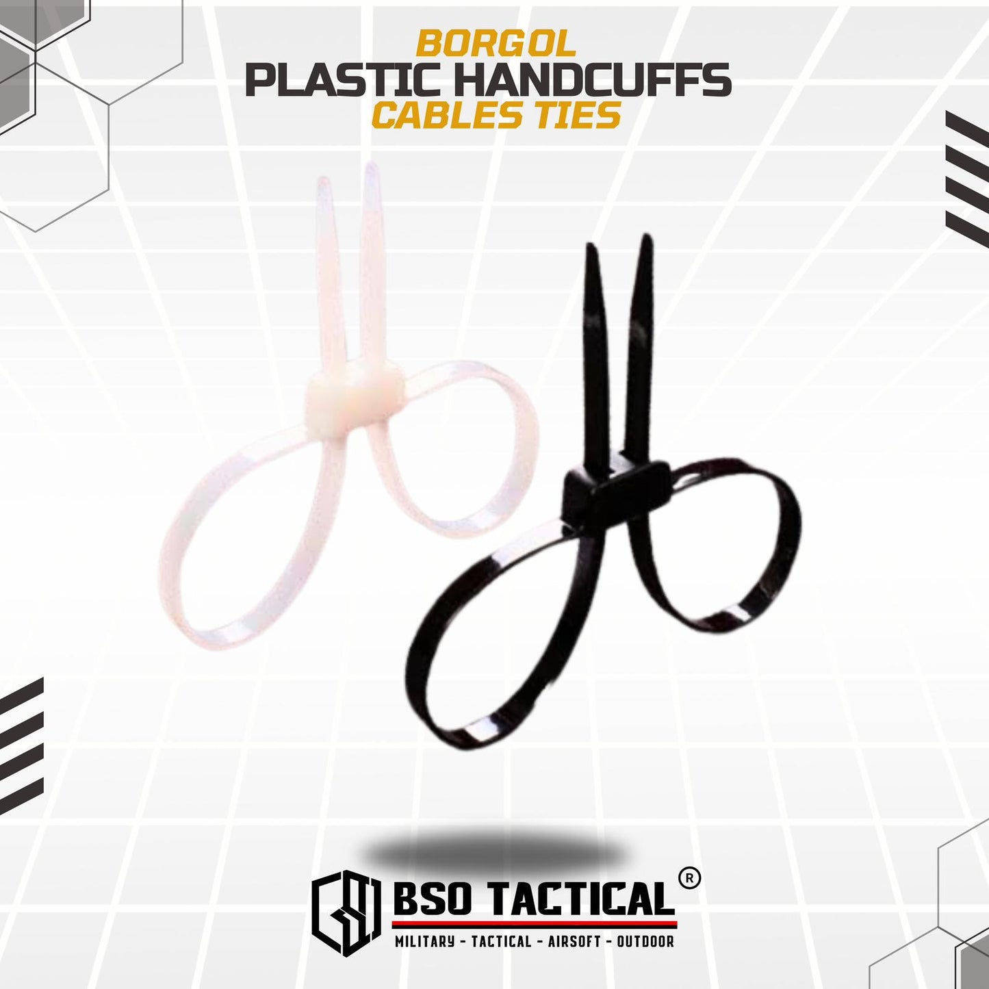 Borgol Plastik Disposable Handcuffs Zip Tie Cuff Police Handcuff Plastic