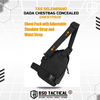 Tas Selempang Dada Tactical Chestbag Concealed Sling Chestpack
