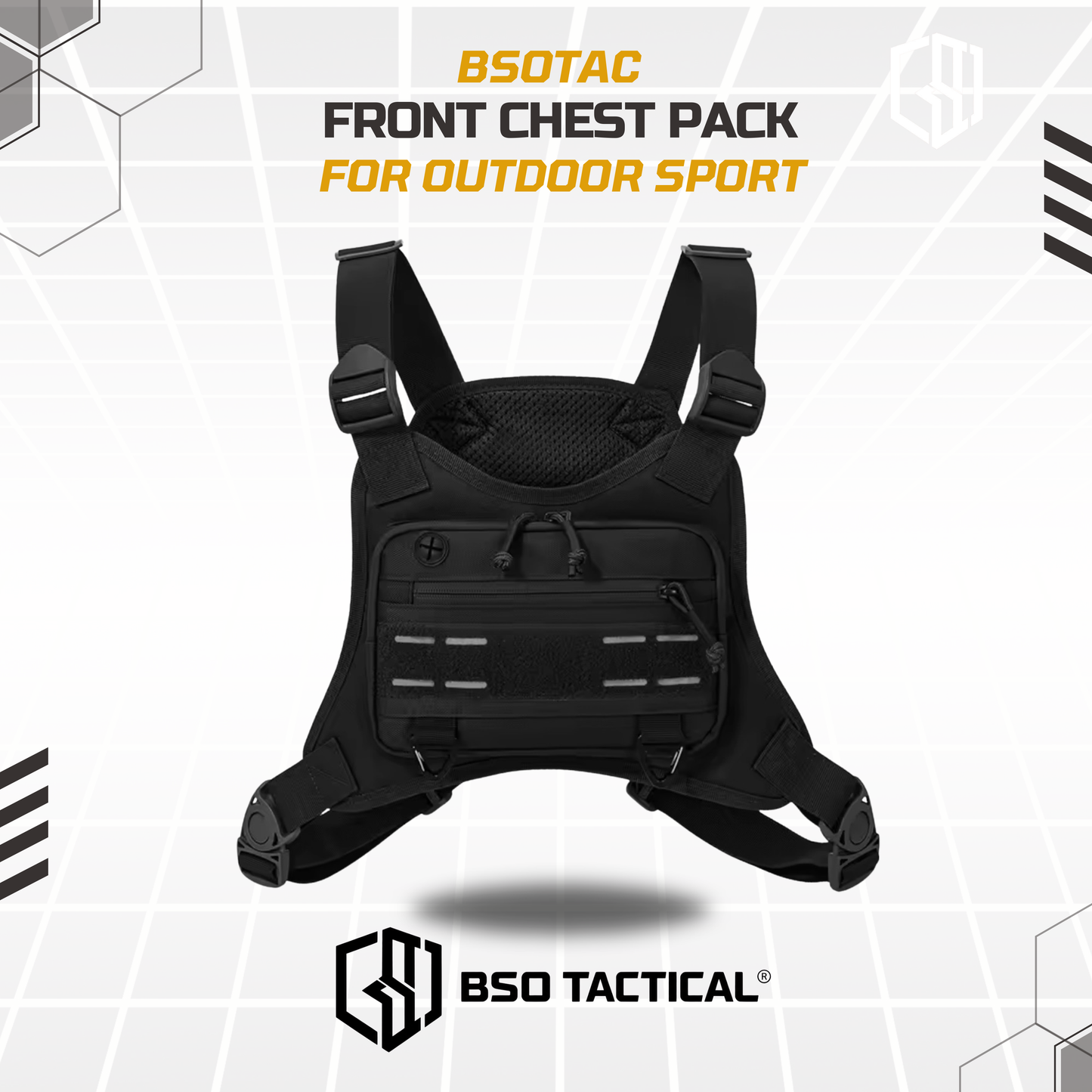 Front Chest Pack EDC Outdoor Sport Bag for Hiking Fishing Cycling Camping Gear