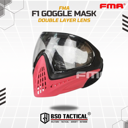 FMA F1 Tactical Mask Full Face Outdoor CQB Speed Mask - Double Layer Lens