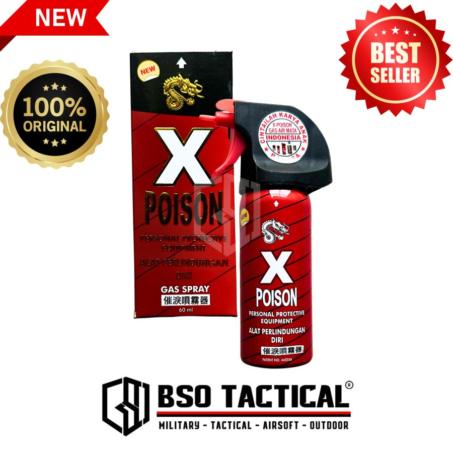 Semprotan Pepper Spray X Poison Self Defense EDC ORIGINAL