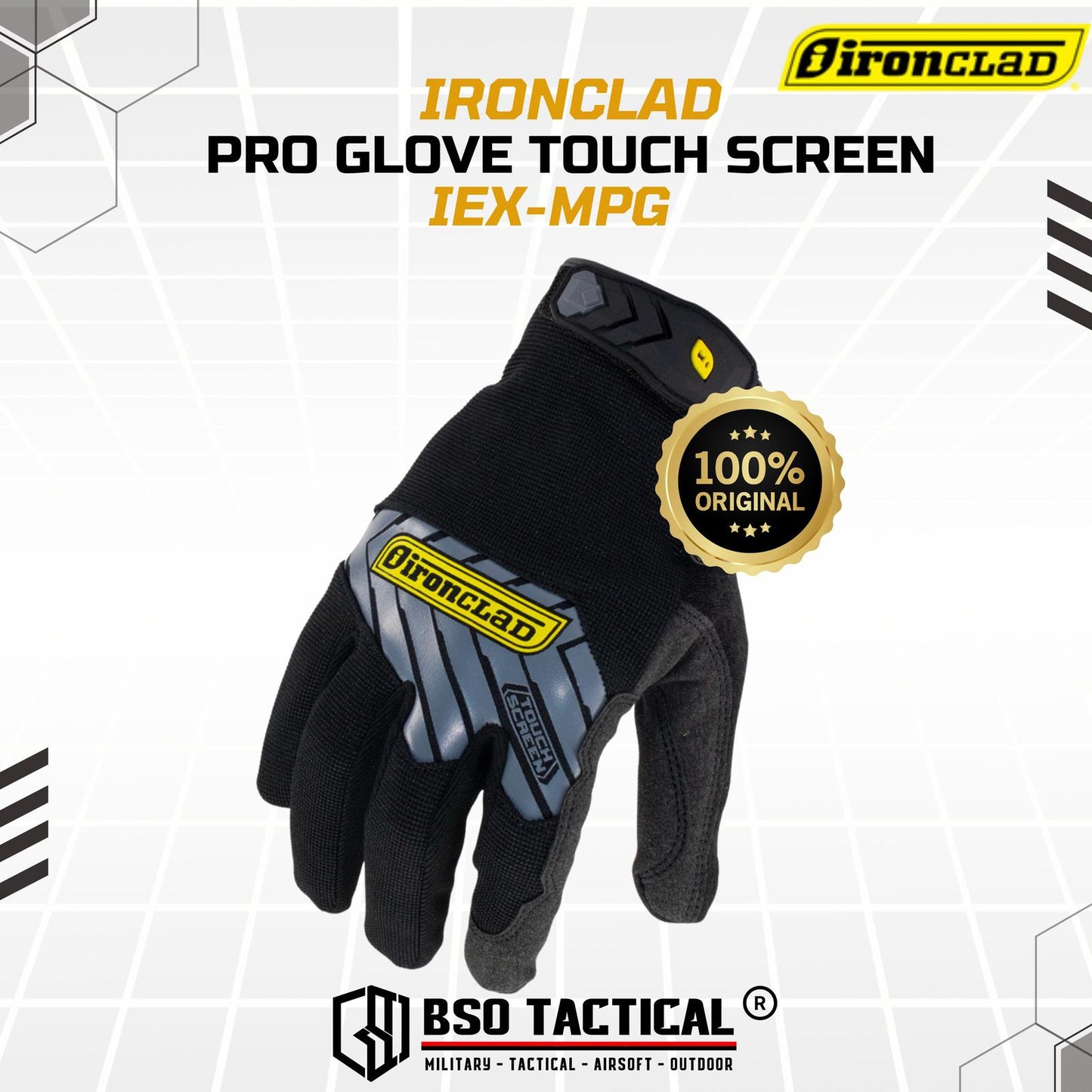 Sarung Tangan Tactical Ironclad Pro Outdoor Glove Touch Screen Cepat Kering