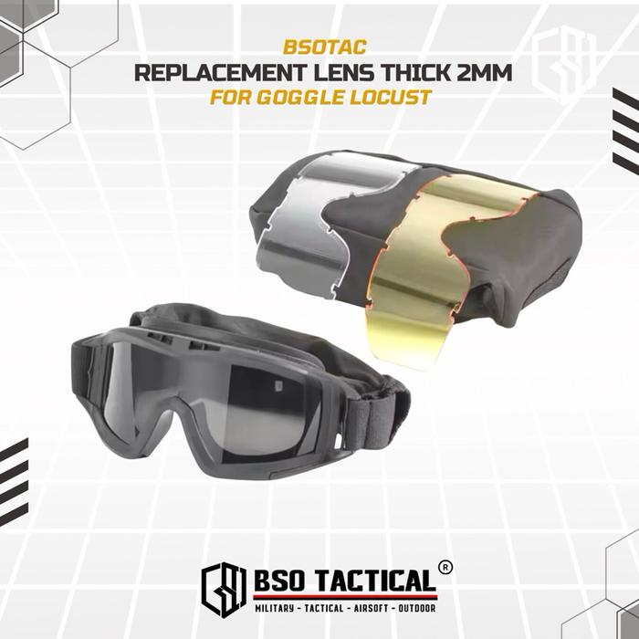 Replacement Lens Goggle Lensa 2mm Thick