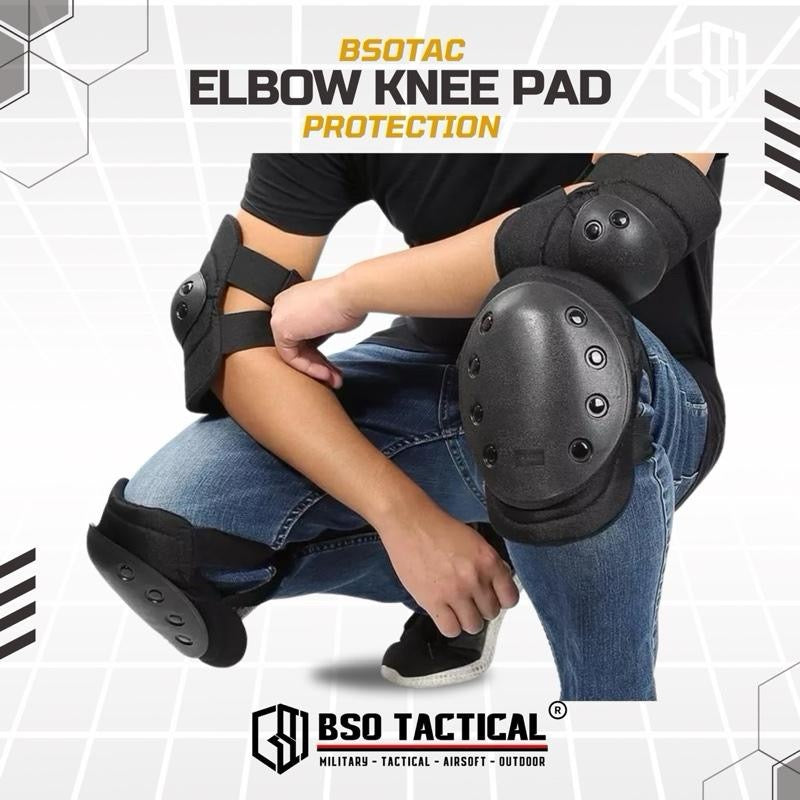 Kneepad Elbow Set Tactical Outdood Pad SWAT Style