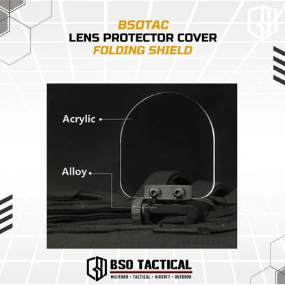 BSOTAC Lens Protector Cover Scope Bulletproof BB Folding Shield Holosight
