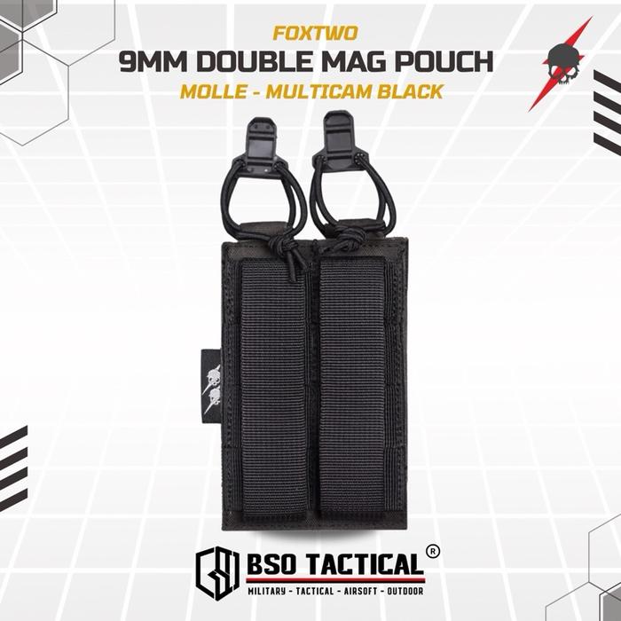 FOX TWO 9mm Double Mag Pouch Molle Universal ORIGINAL Foxtwo