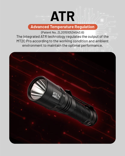 NITECORE MT2C PRO Senter LED Tactical Flashlight UHi 20 IP68 1800 Lumens Outdoor Flashlight Camping - ORIGINAL