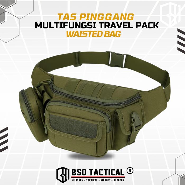 Tas Pinggang Multifungsi Travel Pack Waisted Bag Outdoor Nylon 500gr