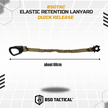 Tali Elastic Cord Retention Lanyard Tactical Quick Release Alumunium Buckle
