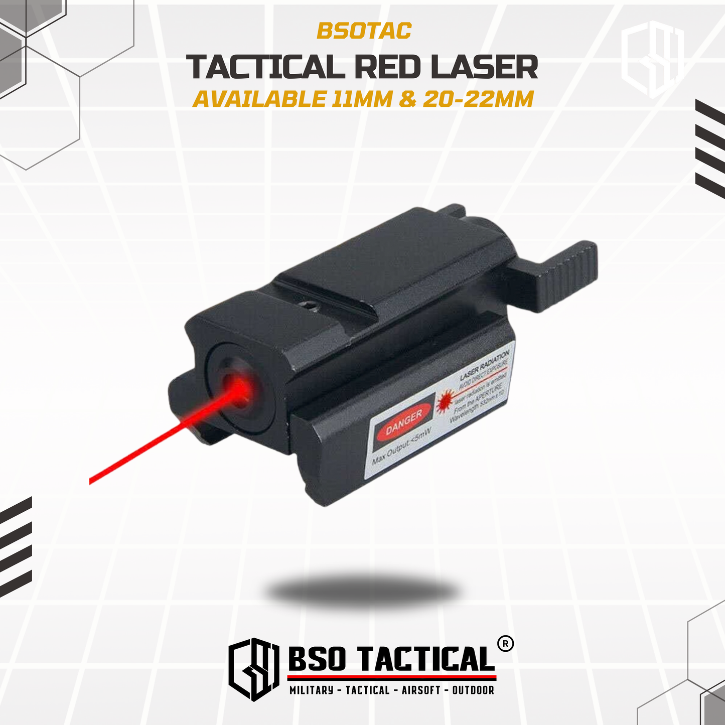 Tactical Low Profile Mini Red Laser Sight for GBB Picatinny Rail Metal