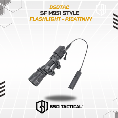 Senter Tactical Flashlight SF M951 400LM Marking Full Metal Picatinny