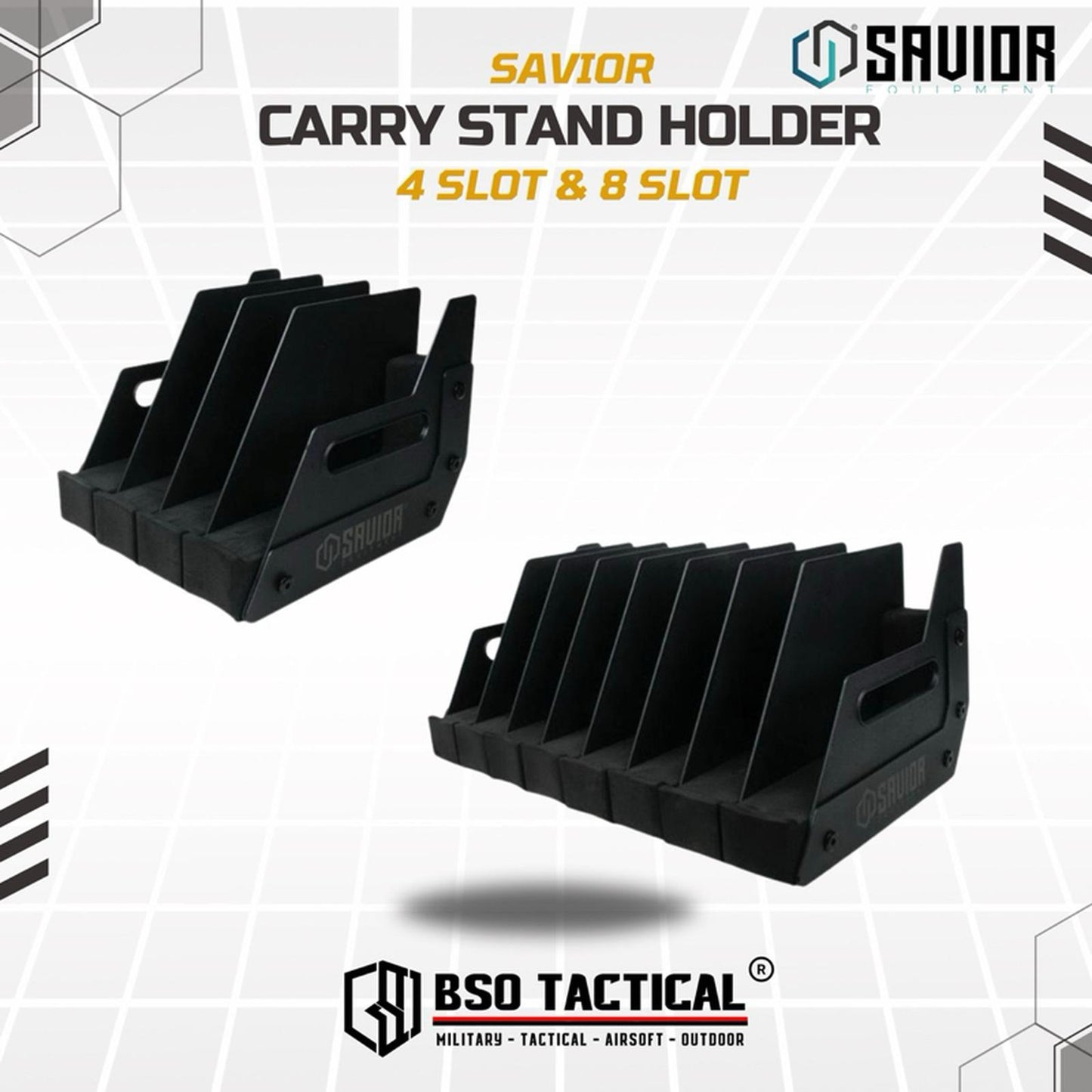 Savior Carry Stand Rack Display 4 SLOT & 8 SLOT