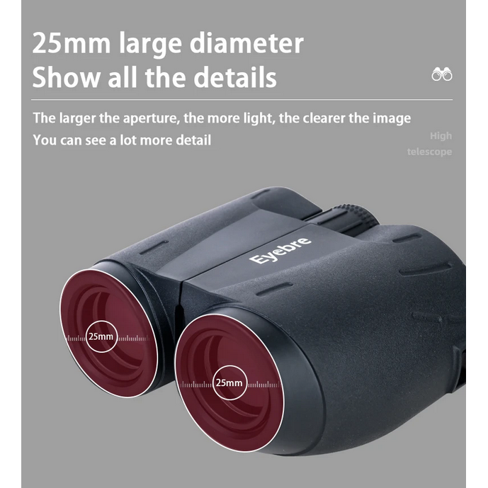 Eyebre Binocular 10x25 Compact Zoom Teropong Outdoor - GREY