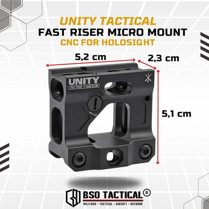 Unity Tactical FAST Riser Micro Mount CNC for Holosight T1 T2 Romeo