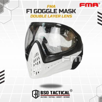 FMA F1 Tactical Mask Full Face Outdoor CQB Speed Mask - Double Layer Lens