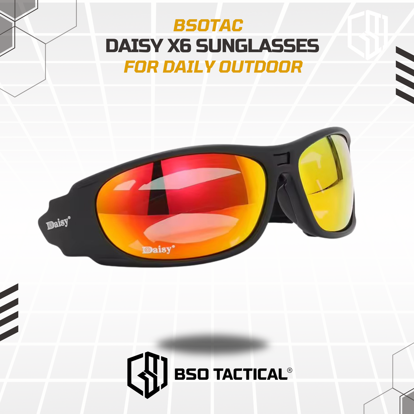 Kacamata Outdoor Daisy X6 Casual Daily Outdoor Sunglasses with 4 Lens Kit