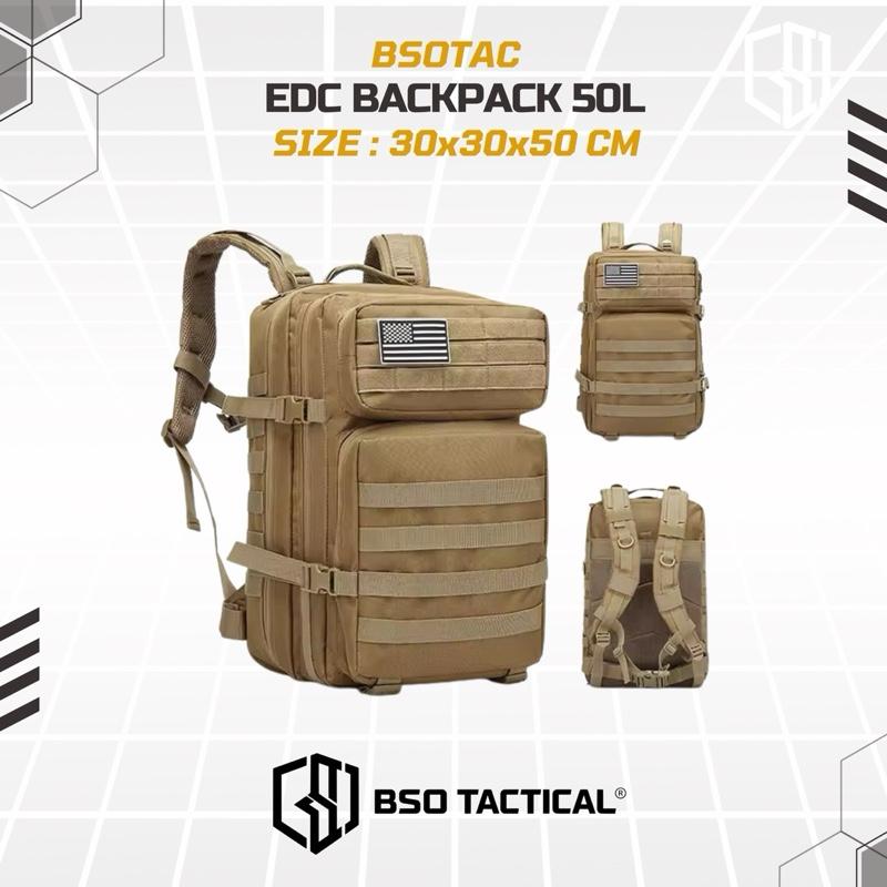 Tas Ransel Olahraga EDC 50L Backpack Outdoor Tactical Daily Bag Molle Multi Storage Gym Hyrox Camping Hiking 914