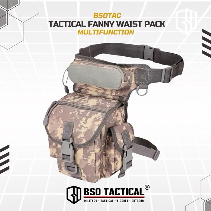 Tas Pinggang Paha Tactical Fanny Waist Multipurpose Outdoor Bag