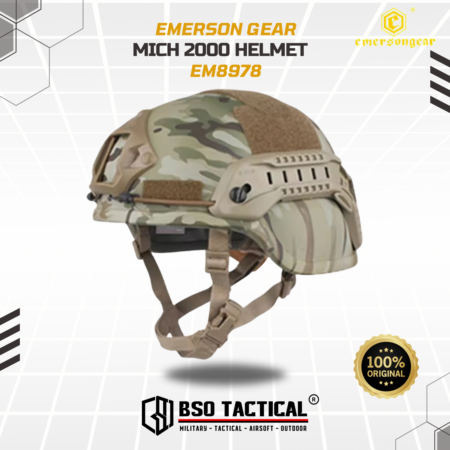 Emerson Gear MICH 2000 Tactical Helmet - EM8978 ORI