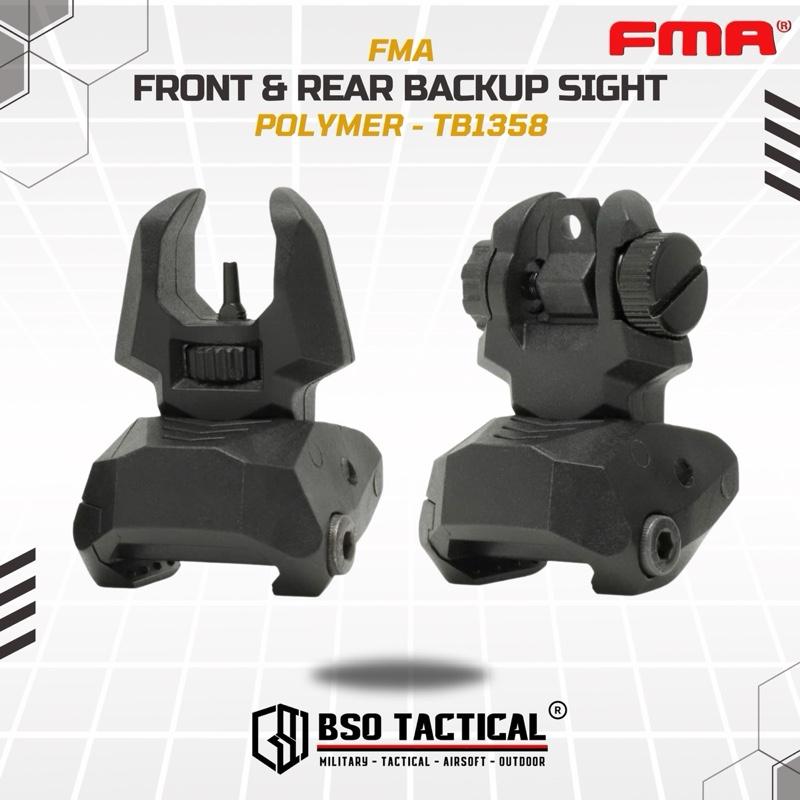 Pisir Lipat FMA Front Rear Backup Sight Polymer Picatinny 20mm TB1358