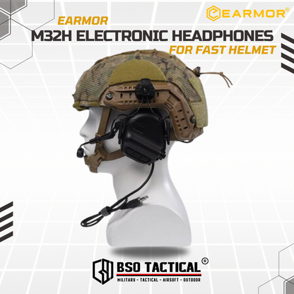 Earmor M32H Helmet-Mounted Tactical Headset ARC Rail