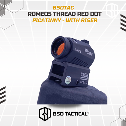 Red Dot Scope Romeo 5 Tread 2MOA Riser Low Mount CNC Picatinny
