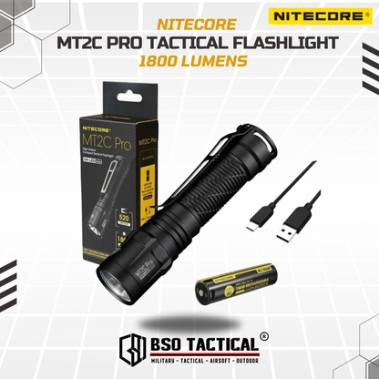 NITECORE MT2C PRO Senter LED Tactical Flashlight UHi 20 IP68 1800 Lumens Outdoor Flashlight Camping - ORIGINAL