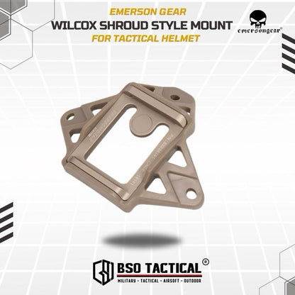 Tactical Helmet Mount Wilcox Shroud 4 Style for Outdoor Helm Emerson Gear - EM8972
