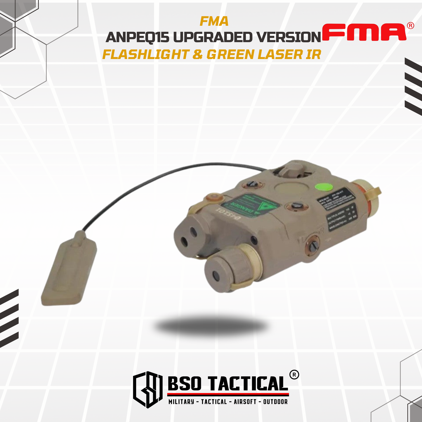 FMA ANPEQ 15 Upgrade Version LED White Light + Green Laser IR