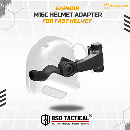 Earmor M16C Adapter Tactical Headset Mount Hearing Protection M31 M32 Outdoor