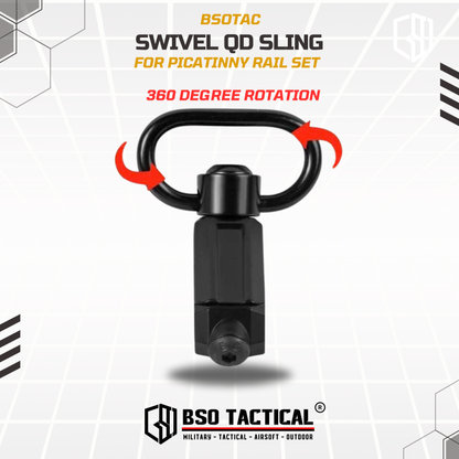 Swivel QD Sling Picatinny Rail Mount Quick Release Alumunium Alloy