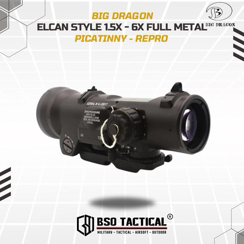 Scope Tactical Elcan Dual Role 1.5x 6x Zoom Adjustable Picatinny QD CNC