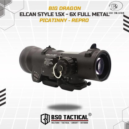 Scope Tactical Elcan Dual Role 1.5x 6x Zoom Adjustable Picatinny QD CNC