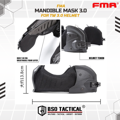 FMA Tactical Mandible EX Mask 2.0 3.0 Ear Face Protection for TW EX Helmet
