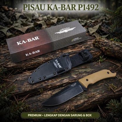 KB Jarosz Turok Style Fixed Pisau Outdoor Survival Knife