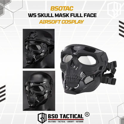 WoSport Masker Full Face Tactical Mask Skull Cosplay Tengkorak Mask Motorcycle