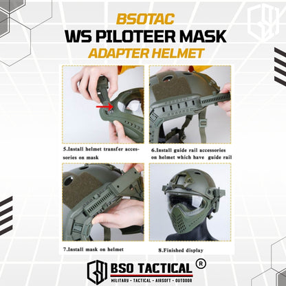 WoSport Piloteer Mask Adapted Fast Helmet